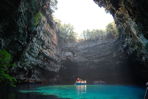Greece Kefalonia Melissani Cave Underwater Caves Places To Travel