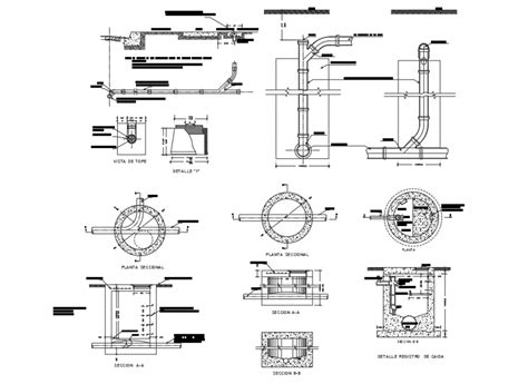 Water Drainage Sewer And Irrigation System Cad Drawing Details Dwg File Cadbull