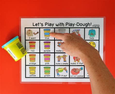Play Dough Communication Board Aided Language Aac Asl Non Etsy