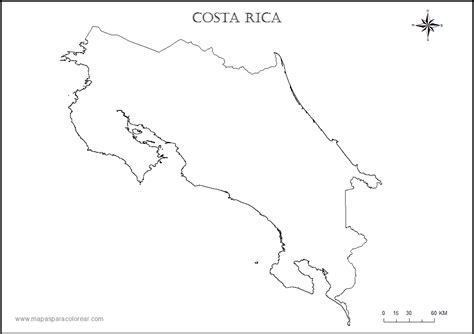 Mapas De Costa Rica Para Colorear