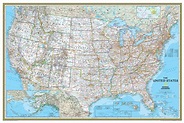 This Classic USA Wall Map by National GeographicMaps is a classic ...