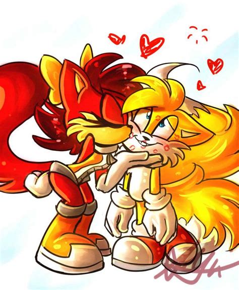 Tails X Fiona By Blossom Fur7 Sonic And Shadow Sonic Fan Art Sonic