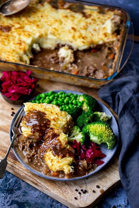 Traditional Cottage Pie With A Rich Meaty Sauce Topped With Creamy Mashed Potato Crisped Up To