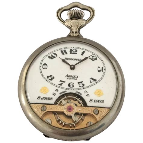 antique silver swiss 8 day hebdomas with visible escapement pocket watch for sale at 1stdibs