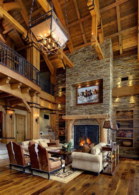 15 Jaw Dropping Mansion Living Rooms Cabin Interior Design Rustic