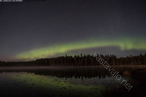 Kuva Revontulet Revontulet Aurora Borealis Yö Taivas Tähdet