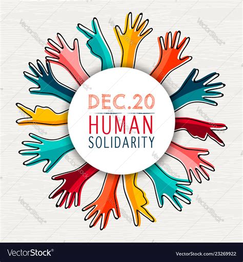 Solidarity Day With Diversity Hands Royalty Free Vector