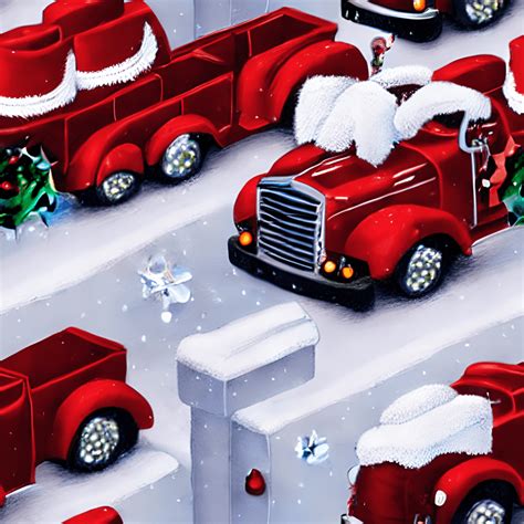 Christmas Truck Pattern Graphic · Creative Fabrica