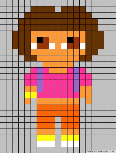 Dora The Explorer Pixel Art Pixel Art Design Pixel Art Lego Art My