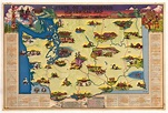 Vintage Pictorial Map of the State of Washington 1947 : nwcartographic ...