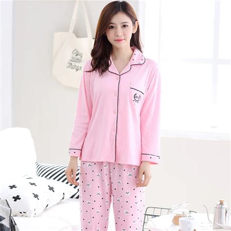 new listing wavmit 2017 winter pyjamas women carton cute pijama pattern pajamas set cotton