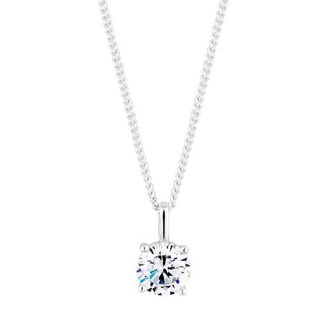 Simply Silver Sterling Silver Cubic Zirconia Pendant Necklace Jewellery From Jon Richard Uk