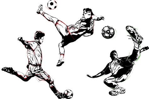 Football Player Illustration Vector Man Playing Soccer Png Download