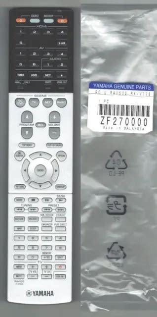 New Genuine Yamaha Receiver Remote Control Rav Zf Rx V Rx V Wa Picclick