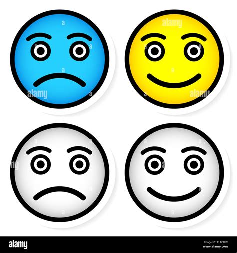 Sad And Happy Smileys Stock Photo Alamy