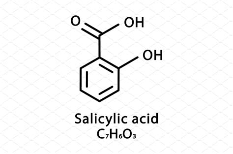 Salicylic Acid Molecular Structure Healthcare Illustrations