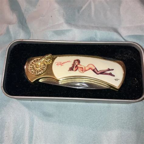 vintage united cutlery roxanne sexy pinup girl collector folding pocket knife 2 99 picclick