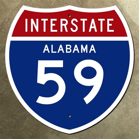 Alabama Interstate Route 59 Highway Marker Road Sign 1957 Etsy