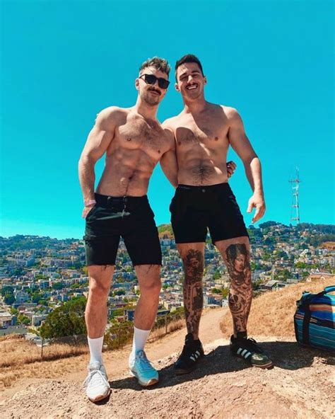 Matteo Lane And Husband Bearded Men Hot Cute Gay Couples Shirtless Hunks