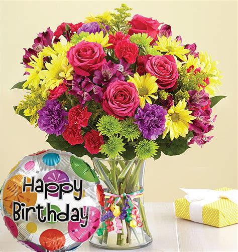 Try giving her favorite flower, her birth flower, or one she carried in her bouquet at your wedding. It's Your Day Bouquet® Happy Birthday from 1-800-FLOWERS.COM