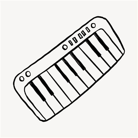 Cute Piano Doodle Drawing Illustration Free Photo Rawpixel
