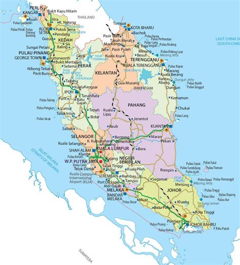 The dealer told me the first 3 updates, to. Semenanjung malaysia map - Penisular malaysia map (South ...