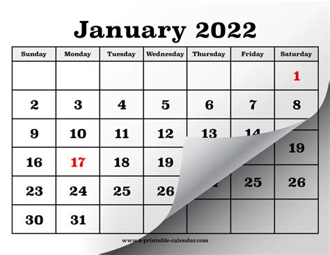 Printable Calendar Pages For 2022 A Printable Calendar