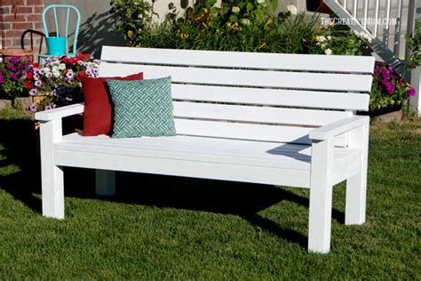 A simple bench >>> 3 garden bench plans: DIY Sturdy Garden Bench- Free Building Plans - The ...