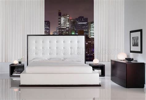 A rattan one gives off major boho vibes. Ludlow White Leather Bedroom Set by Modloft