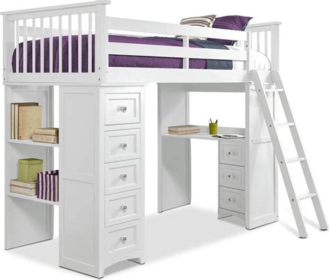 Flynn Loft Bed With Desk And Chest 1000 In 2020 Twin Loft Bed Diy