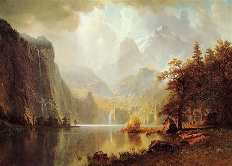 In The Mountains Albert Bierstadt Paintings