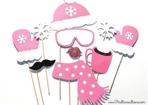 Winter Props 10 Piece Set Ski Bunny Pink Get Ready To Hit The