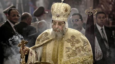 Pope Of Coptic Orthodox Church Makes A Stop In St George St George