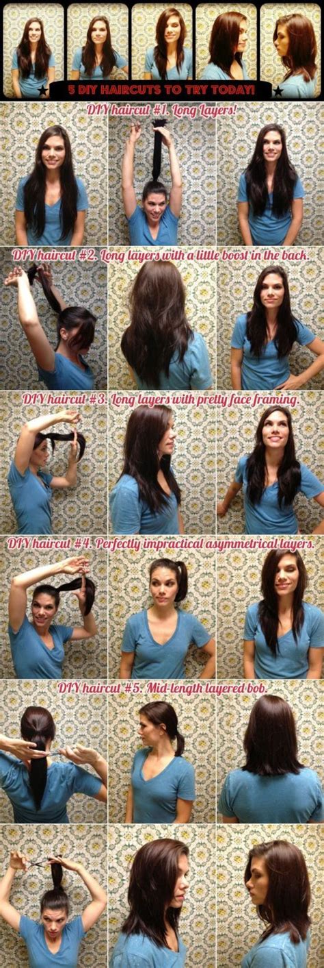 how to cut your own hair in layers step by step with pictures home and beauty tips