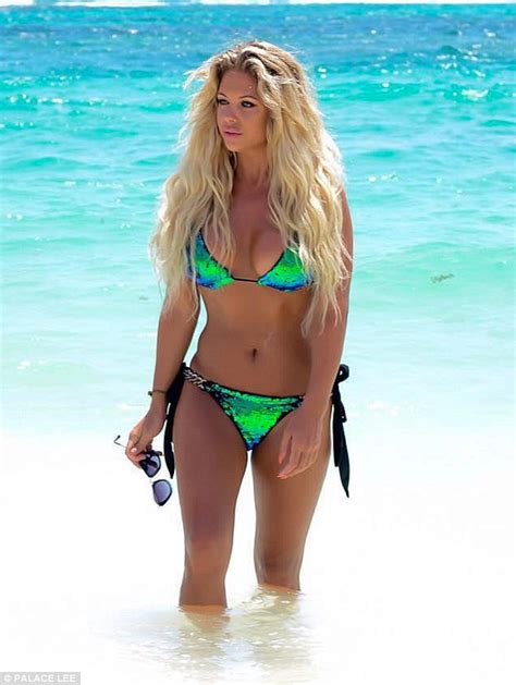 Bianca Gascoigne Flaunts Killer Curves In Skimpy Neon Bikini As She Enjoys Caribbean Break