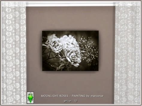 Moonlight Roses Painting By Marcorse At Tsr Sims 4 Updates