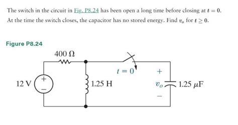 Solved The Switch In The Circuit In Fig P Has Been Open Chegg