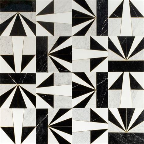 Art Deco Mixed By Vanessa Deleon 24x24 Mosaic Tile Art Deco Tiles