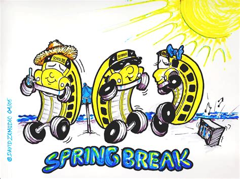 spring break cartoon school bus clipart free clip art images image 16015