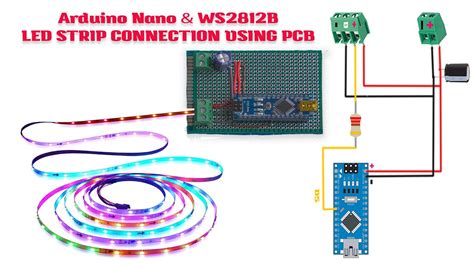 cara menghidupkan led rgb ws2812b dengan arduino nano