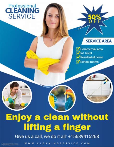 How To Create Professional House Cleaning Flyers Free Sample Example