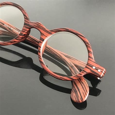 Vintage Small Round 4270mm Brown Eyeglass Frames Full Rim Glasses