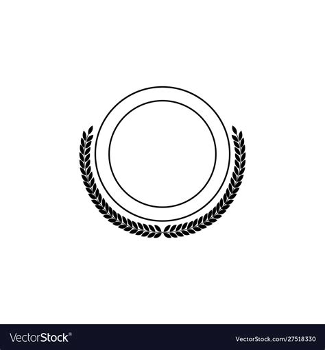 Round And Circle Emblem And Badge With Blank Vector Image