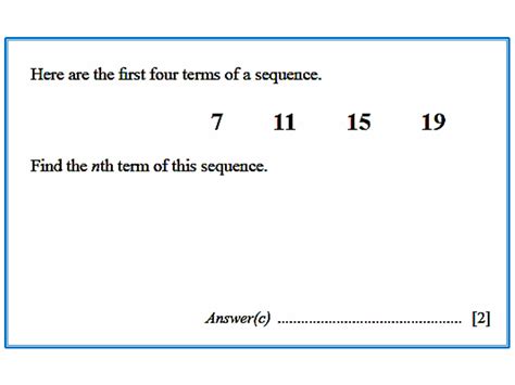 Arithmetic Sequence Igcse At Mathematics Realm Matematika