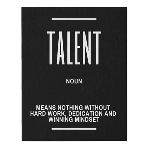 talent definition quote faux canvas print zazzle