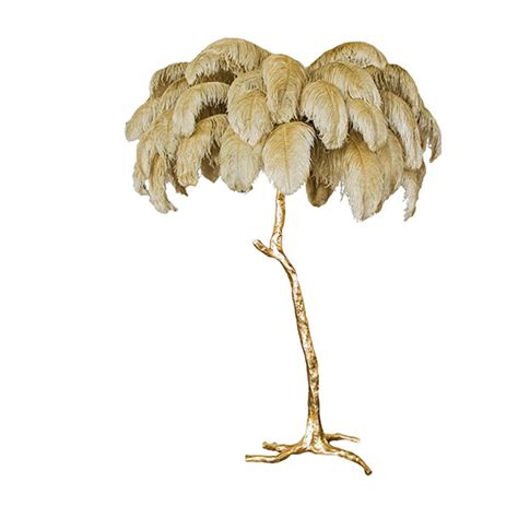 3.9 ( 5) contact supplier. modern luxury Ostrich Feather Gold floor lamp Copper Brass Resin nordic Standing Lamp for Villa ...