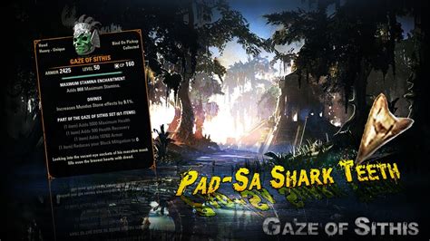 Eso Gaze Of Sithis Pad Sa Shark Teeth Lead Shadowfen Youtube