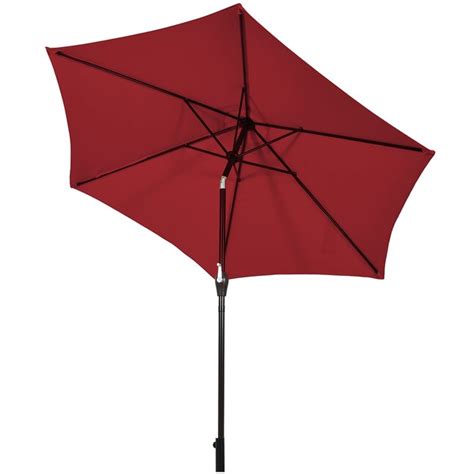 Casainc 10 Ft Red Crank Garden Patio Umbrella In The Patio Umbrellas