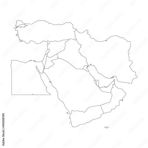 Middle East Map Vector