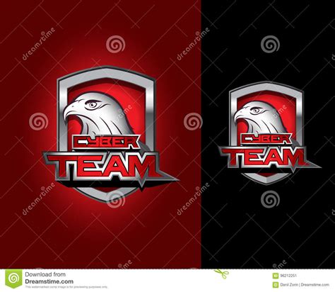 Cyber Team Logo Template Cyber Game Logotype Stock Illustration